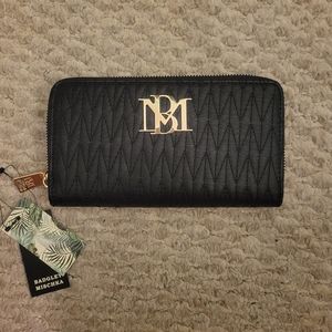 Badgley Mischka Braid Quilting Long Wallet NWT